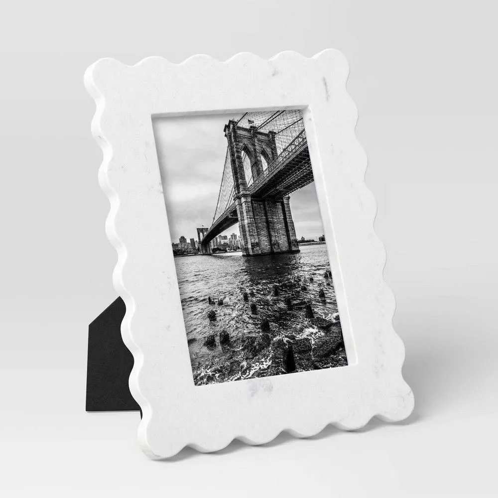 Threshold™ 5x7 Marble Stone Table Picture Frame Modern Photo Frame